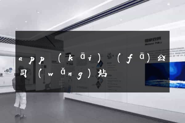 app開(kāi)發(fā)公司網(wǎng)站