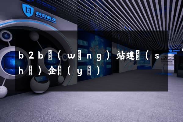 b2b網(wǎng)站建設(shè)企業(yè)
