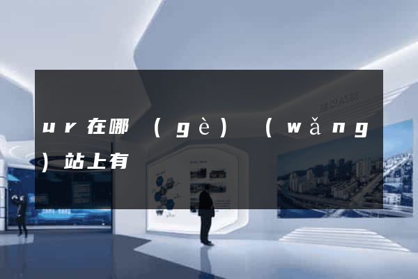 ur在哪個(gè)網(wǎng)站上有賣