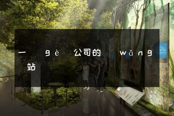 一個(gè)公司的網(wǎng)站