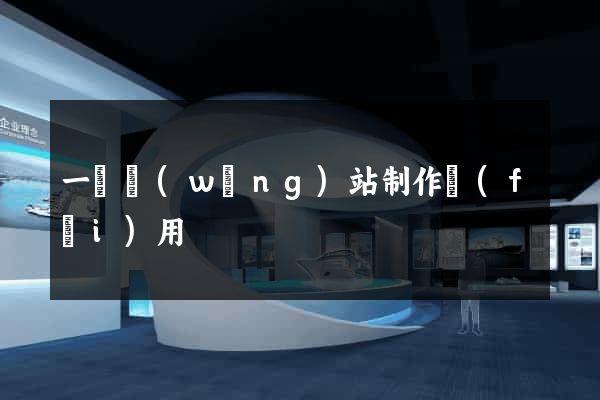 一個網(wǎng)站制作費(fèi)用