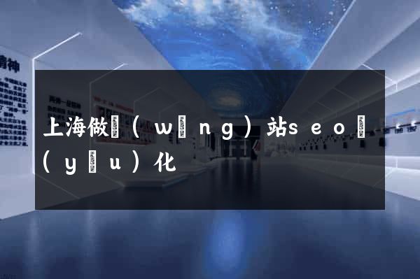 上海做網(wǎng)站seo優(yōu)化
