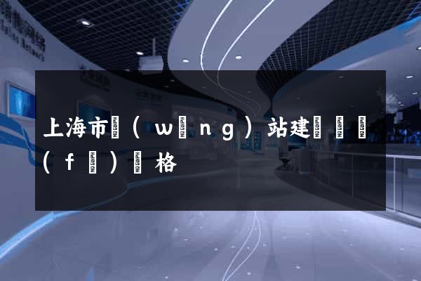 上海市網(wǎng)站建設開發(fā)價格