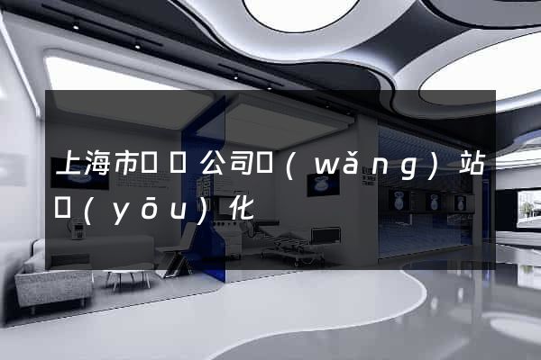 上海市設計公司網(wǎng)站優(yōu)化