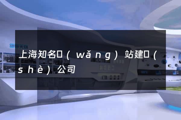 上海知名網(wǎng)站建設(shè)公司