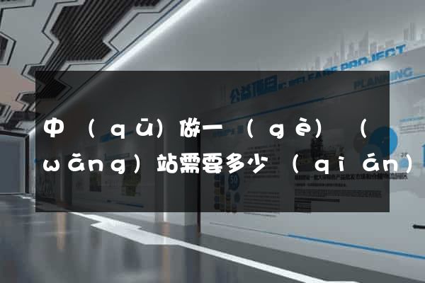 中區(qū)做一個(gè)網(wǎng)站需要多少錢(qián)