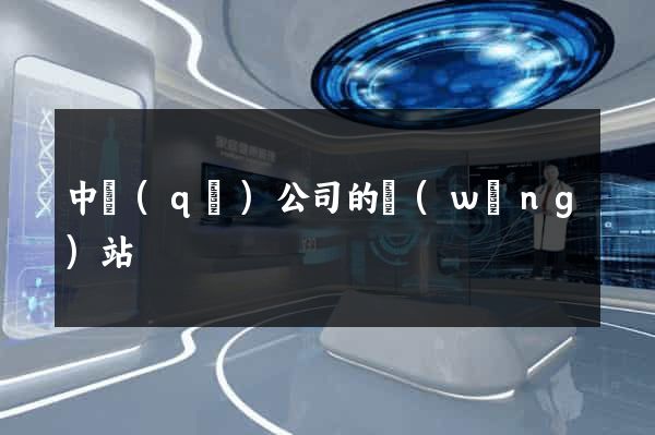 中區(qū)公司的網(wǎng)站