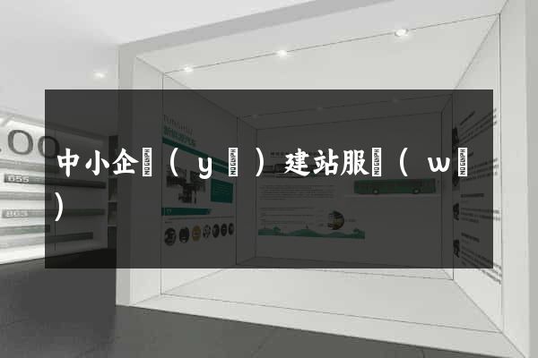 中小企業(yè)建站服務(wù)