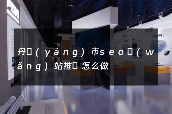 丹陽(yáng)市seo網(wǎng)站推廣怎么做