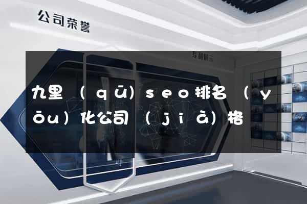 九里區(qū)seo排名優(yōu)化公司價(jià)格