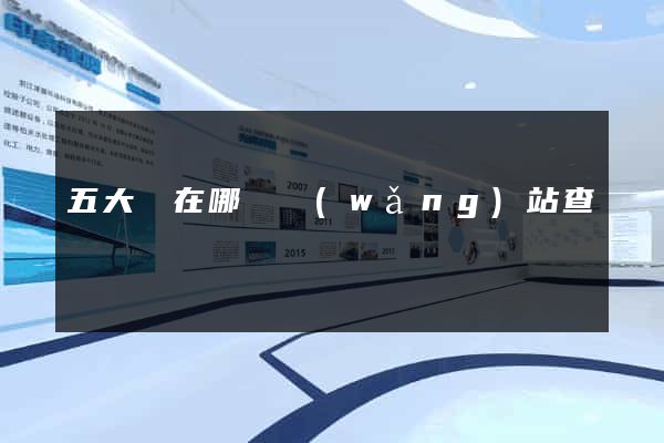 五大員在哪個網(wǎng)站查詢