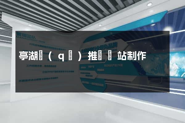 亭湖區(qū)推廣網站制作