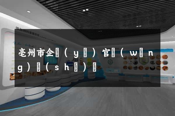 亳州市企業(yè)官網(wǎng)設(shè)計
