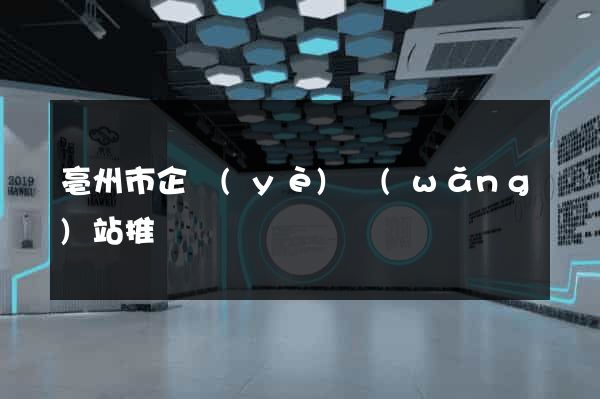 亳州市企業(yè)網(wǎng)站推廣