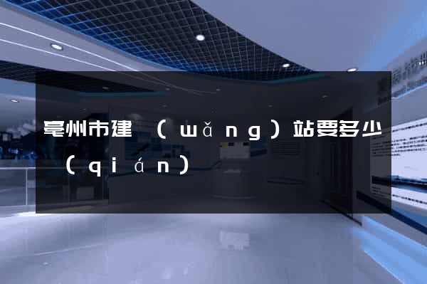 亳州市建網(wǎng)站要多少錢(qián)
