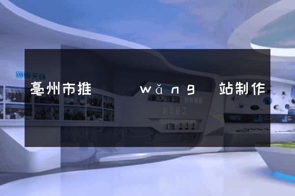 亳州市推廣網(wǎng)站制作