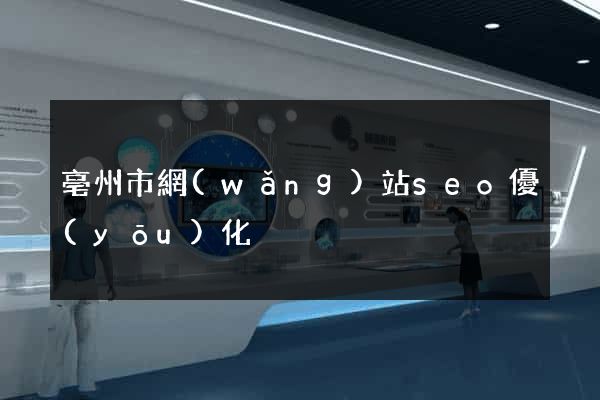 亳州市網(wǎng)站seo優(yōu)化