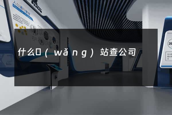 什么網(wǎng)站查公司