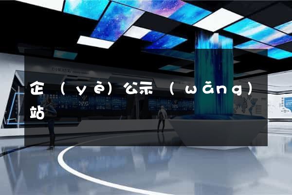 企業(yè)公示網(wǎng)站