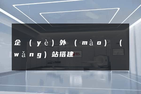 企業(yè)外貿(mào)網(wǎng)站搭建