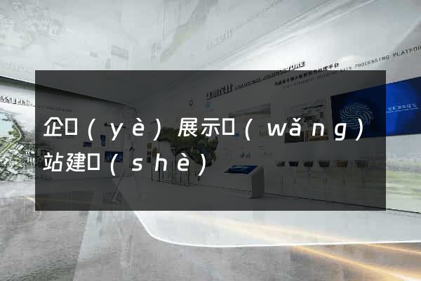 企業(yè)展示網(wǎng)站建設(shè)