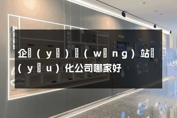 企業(yè)網(wǎng)站優(yōu)化公司哪家好