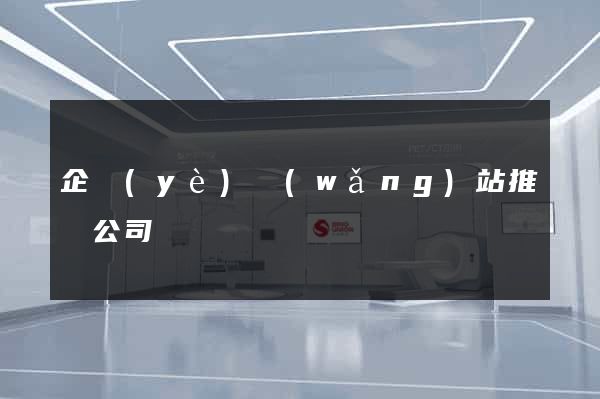 企業(yè)網(wǎng)站推廣公司