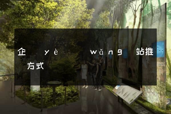 企業(yè)網(wǎng)站推廣方式
