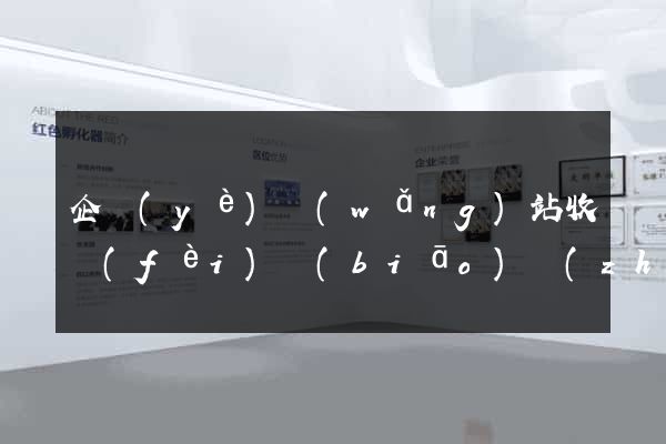 企業(yè)網(wǎng)站收費(fèi)標(biāo)準(zhǔn)