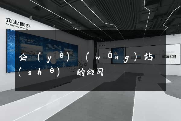 企業(yè)網(wǎng)站設(shè)計的公司