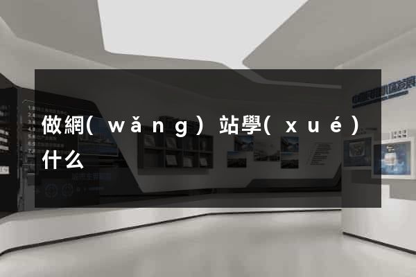 做網(wǎng)站學(xué)什么