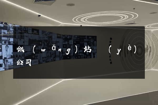 做網(wǎng)站專業(yè)公司