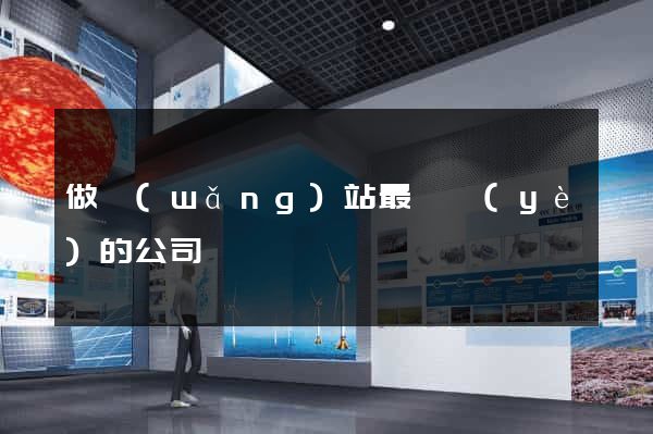 做網(wǎng)站最專業(yè)的公司