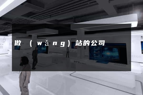 做網(wǎng)站的公司