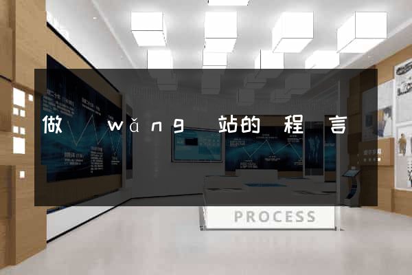 做網(wǎng)站的編程語言
