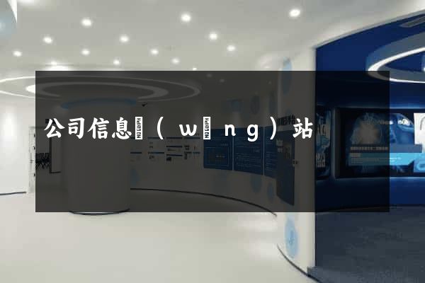 公司信息網(wǎng)站