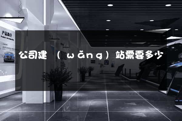 公司建網(wǎng)站需要多少錢