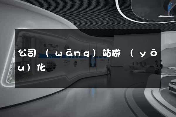公司網(wǎng)站做優(yōu)化