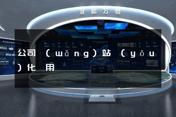 公司網(wǎng)站優(yōu)化費用