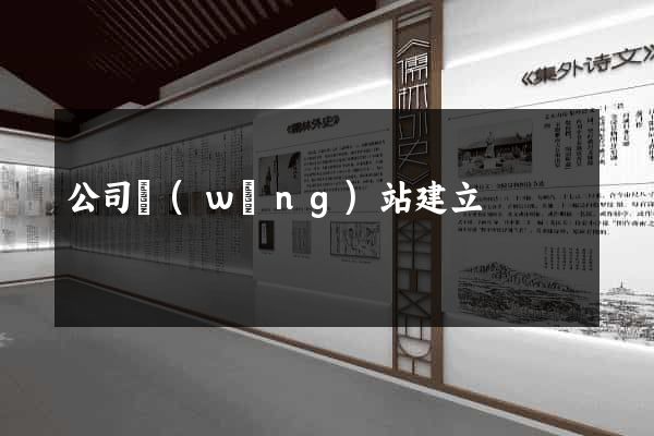 公司網(wǎng)站建立