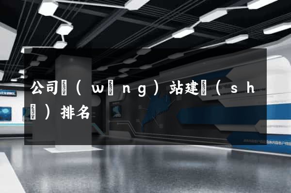 公司網(wǎng)站建設(shè)排名