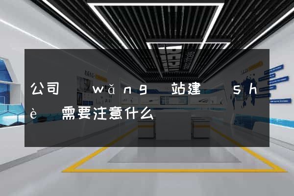 公司網(wǎng)站建設(shè)需要注意什么