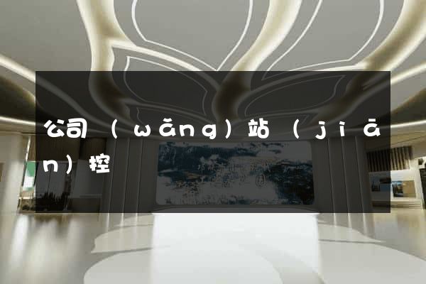 公司網(wǎng)站監(jiān)控