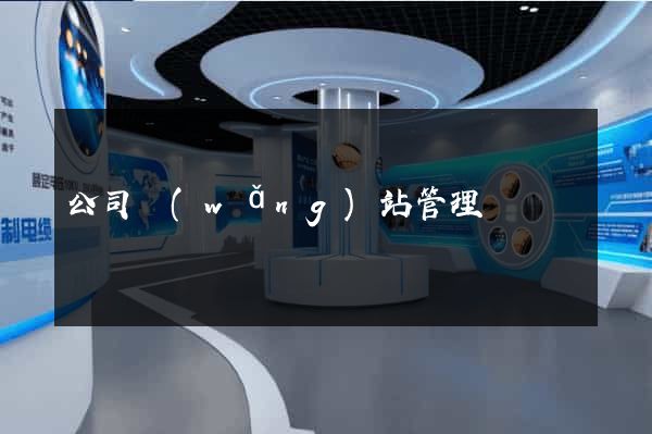 公司網(wǎng)站管理