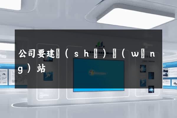 公司要建設(shè)網(wǎng)站