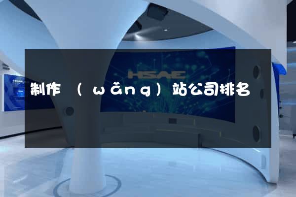 制作網(wǎng)站公司排名