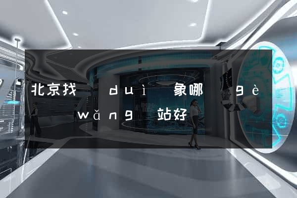 北京找對(duì)象哪個(gè)網(wǎng)站好