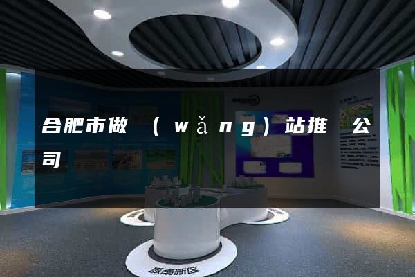 合肥市做網(wǎng)站推廣公司