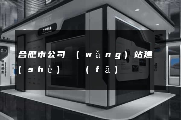 合肥市公司網(wǎng)站建設(shè)開發(fā)