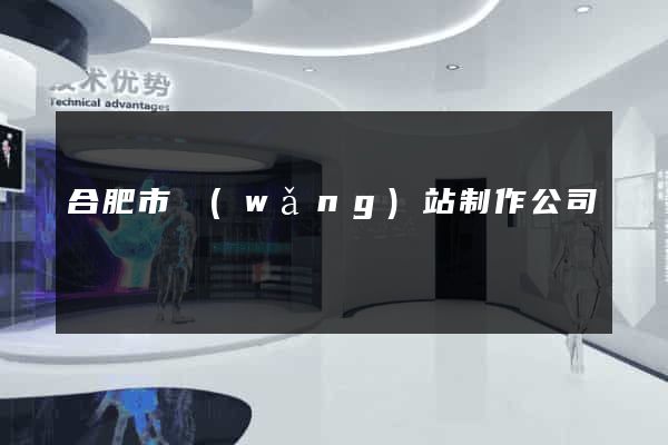 合肥市網(wǎng)站制作公司